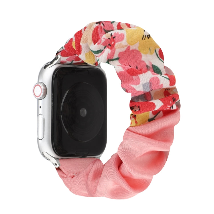 Butterfly Pattern Hair Ring Cloth Watch Band For Apple Watch Ultra 49mm&Watch Ultra 2 49mm / Series 9&8&7 45mm / SE 3&SE 2&6&SE&5&4 44mm / 3&2&1 42mm(N) by bashfashion