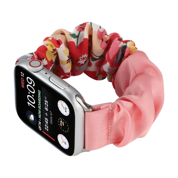 Butterfly Pattern Hair Ring Cloth Watch Band For Apple Watch Ultra 49mm&Watch Ultra 2 49mm / Series 9&8&7 45mm / SE 3&SE 2&6&SE&5&4 44mm / 3&2&1 42mm(N) by bashfashion