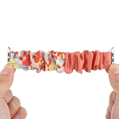 Butterfly Pattern Hair Ring Cloth Watch Band For Apple Watch Ultra 49mm&Watch Ultra 2 49mm / Series 9&8&7 45mm / SE 3&SE 2&6&SE&5&4 44mm / 3&2&1 42mm(O) by bashfashion