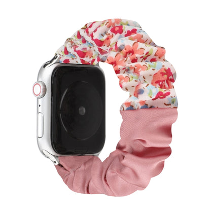 Butterfly Pattern Hair Ring Cloth Watch Band For Apple Watch Ultra 49mm&Watch Ultra 2 49mm / Series 9&8&7 45mm / SE 3&SE 2&6&SE&5&4 44mm / 3&2&1 42mm(Q) by bashfashion