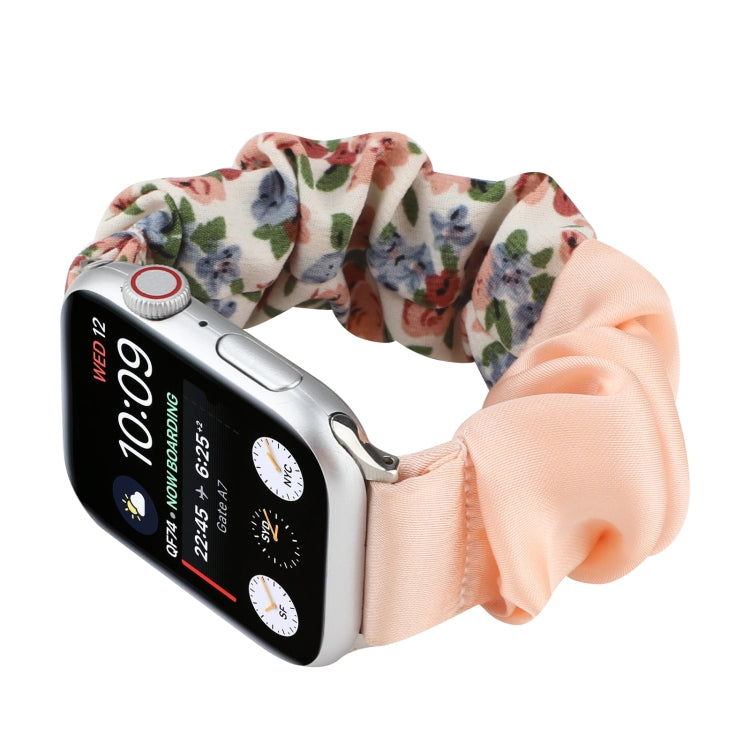 Butterfly Pattern Hair Ring Cloth Watch Band For Apple Watch Ultra 49mm&Watch Ultra 2 49mm / Series 9&8&7 45mm / SE 3&SE 2&6&SE&5&4 44mm / 3&2&1 42mm(S) by bashfashion