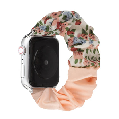 Butterfly Pattern Hair Ring Cloth Watch Band For Apple Watch Ultra 49mm&Watch Ultra 2 49mm / Series 9&8&7 45mm / SE 3&SE 2&6&SE&5&4 44mm / 3&2&1 42mm(S) by bashfashion