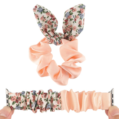 Butterfly Pattern Hair Ring Cloth Watch Band For Apple Watch Ultra 49mm&Watch Ultra 2 49mm / Series 9&8&7 45mm / SE 3&SE 2&6&SE&5&4 44mm / 3&2&1 42mm(S) by bashfashion