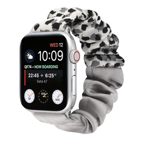 Butterfly Pattern Hair Ring Cloth Watch Band For Apple Watch Series 9&8&7 41mm / SE 3&SE 2&6&SE&5&4 40mm / 3&2&1 38mm(C) by bashfashion