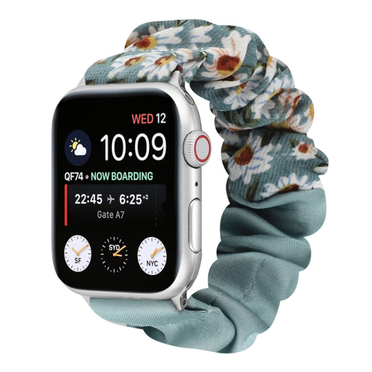 Butterfly Pattern Hair Ring Cloth Watch Band For Apple Watch Series 9&8&7 41mm / SE 3&SE 2&6&SE&5&4 40mm / 3&2&1 38mm(D) by bashfashion