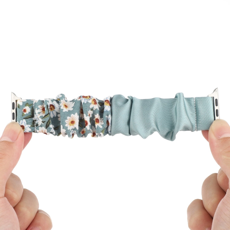 Butterfly Pattern Hair Ring Cloth Watch Band For Apple Watch Series 9&8&7 41mm / SE 3&SE 2&6&SE&5&4 40mm / 3&2&1 38mm(D) by bashfashion