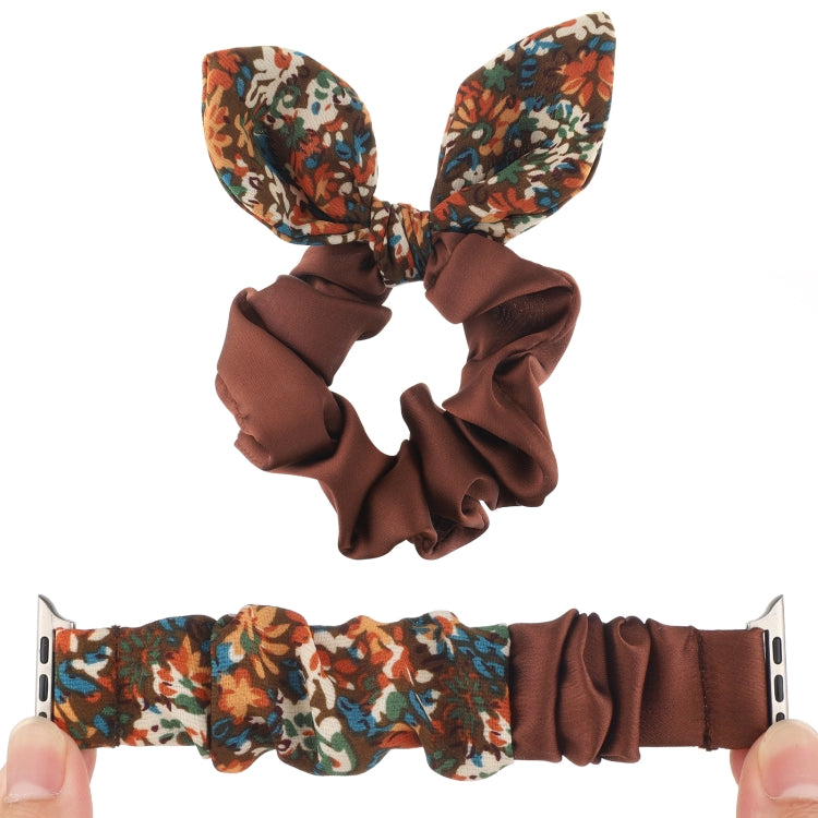 Butterfly Pattern Hair Ring Cloth Watch Band For Apple Watch Series 9&8&7 41mm / SE 3&SE 2&6&SE&5&4 40mm / 3&2&1 38mm(H) by bashfashion