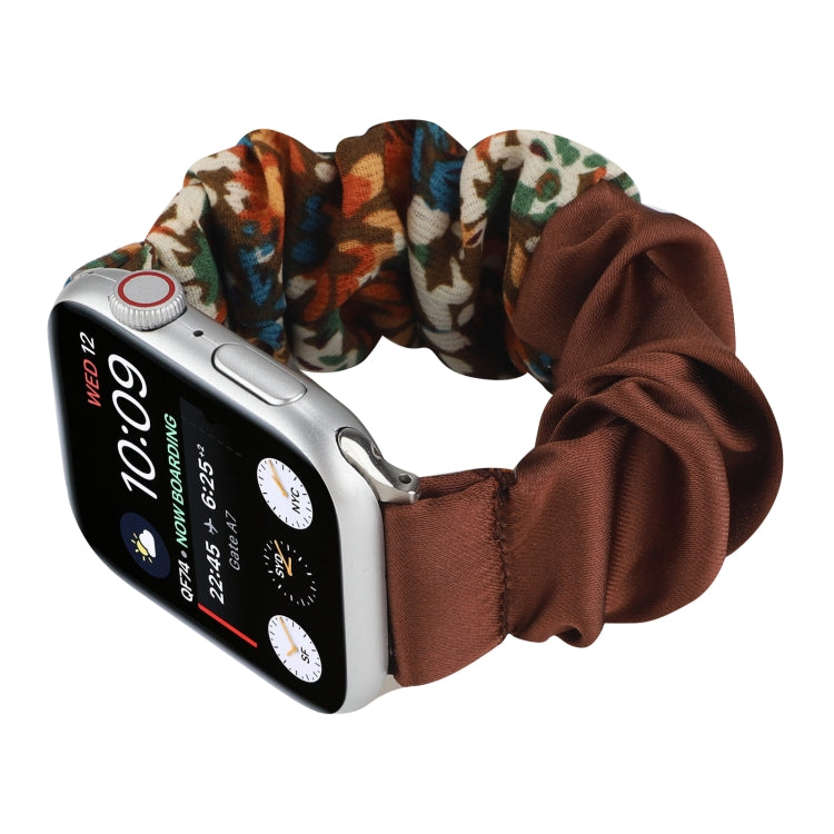 Butterfly Pattern Hair Ring Cloth Watch Band For Apple Watch Series 9&8&7 41mm / SE 3&SE 2&6&SE&5&4 40mm / 3&2&1 38mm(H) by bashfashion