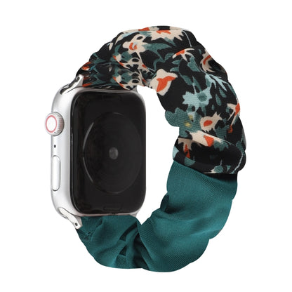 Butterfly Pattern Hair Ring Cloth Watch Band For Apple Watch Series 9&8&7 41mm / SE 3&SE 2&6&SE&5&4 40mm / 3&2&1 38mm(I) by bashfashion