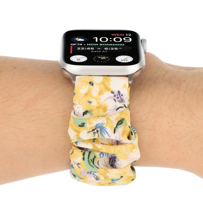 Butterfly Pattern Hair Ring Cloth Watch Band For Apple Watch Series 7 41mm / 6 & SE & 5 & 4 40mm / 3 & 2 & 1 38mm(K) by bashfashion