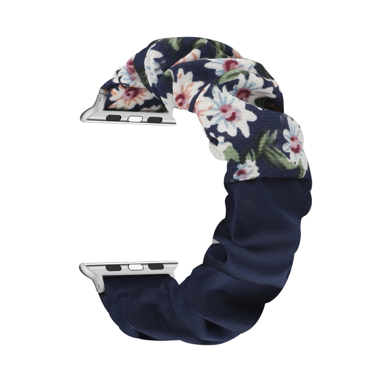 Butterfly Pattern Hair Ring Cloth Watch Band For Apple Watch Series 9&8&7 41mm / SE 3&SE 2&6&SE&5&4 40mm / 3&2&1 38mm(M) by bashfashion