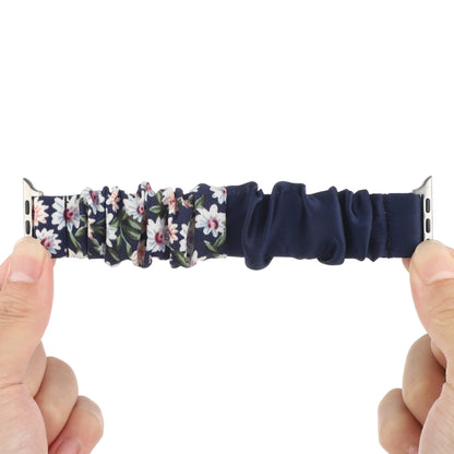 Butterfly Pattern Hair Ring Cloth Watch Band For Apple Watch Series 9&8&7 41mm / SE 3&SE 2&6&SE&5&4 40mm / 3&2&1 38mm(M) by bashfashion