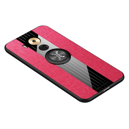 For Huawei Mate 8 XINLI Stitching Cloth Textue Shockproof TPU Protective Case with Ring Holder(Red) by XINLI
