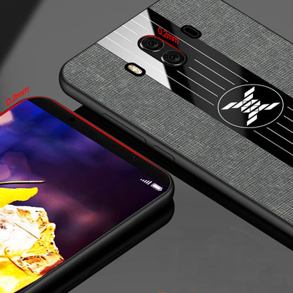 For Huawei Mate 10 Pro XINLI Stitching Cloth Textue Shockproof TPU Protective Case with Ring Holder(Blue) by XINLI