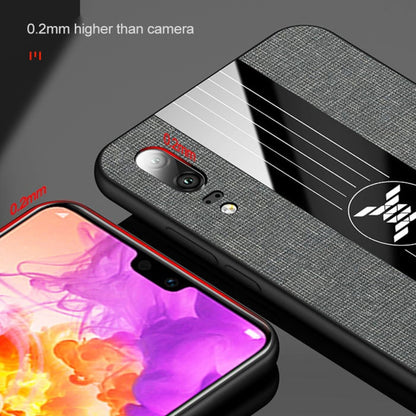 For Huawei P20 Pro XINLI Stitching Cloth Textue Shockproof TPU Protective Case with Ring Holder(Red) by XINLI