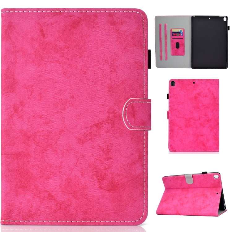 For iPad 10.2 2021 / 2020 / 2019 Solid Color Horizontal Flip Leather Case with Holder & Card Slots & Pen Slot & Sleep / Wake-up Function(Rose Red) by bashfashion
