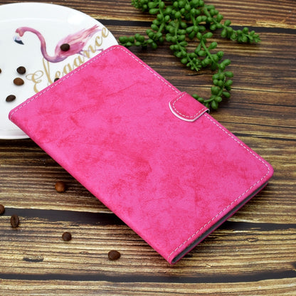 For iPad 10.2 2021 / 2020 / 2019 Solid Color Horizontal Flip Leather Case with Holder & Card Slots & Pen Slot & Sleep / Wake-up Function(Rose Red) by bashfashion