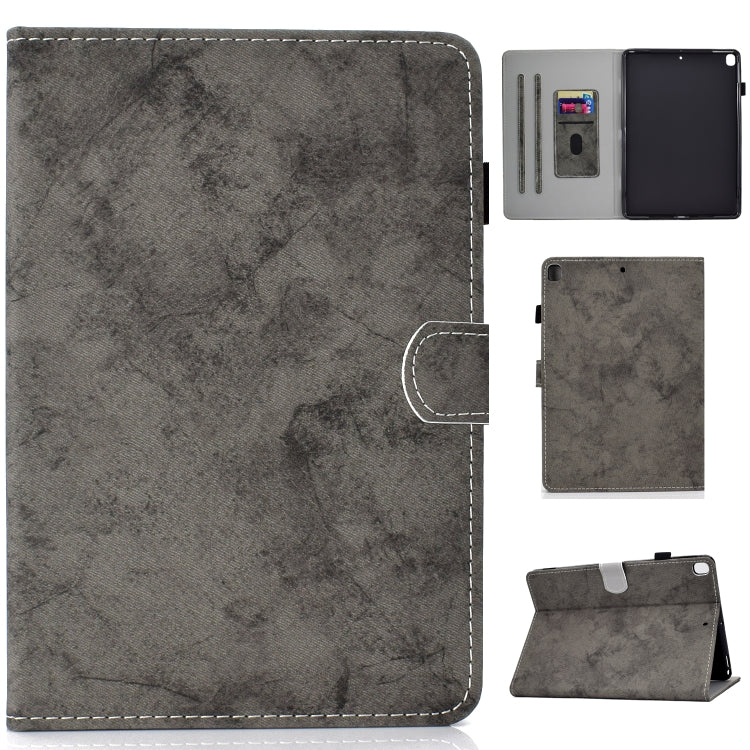 For iPad 10.2 2021 / 2020 / 2019 Solid Color Horizontal Flip Leather Case with Holder & Card Slots & Pen Slot & Sleep / Wake-up Function(Grey) by bashfashion