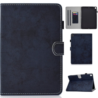 For iPad 10.2 2021 / 2020 / 2019 Solid Color Horizontal Flip Leather Case with Holder & Card Slots & Pen Slot & Sleep / Wake-up Function(Darrk Blue) by bashfashion
