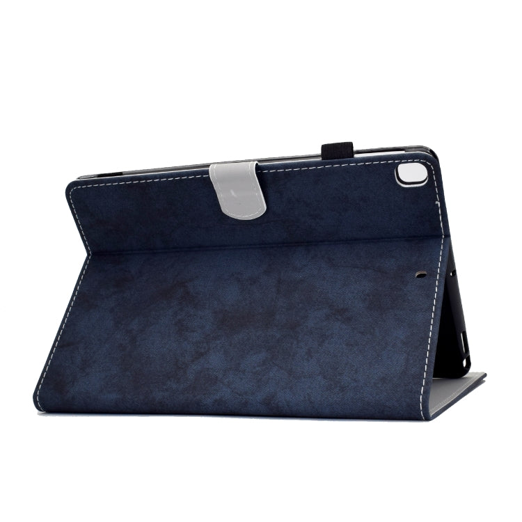 For iPad 10.2 2021 / 2020 / 2019 Solid Color Horizontal Flip Leather Case with Holder & Card Slots & Pen Slot & Sleep / Wake-up Function(Darrk Blue) by bashfashion