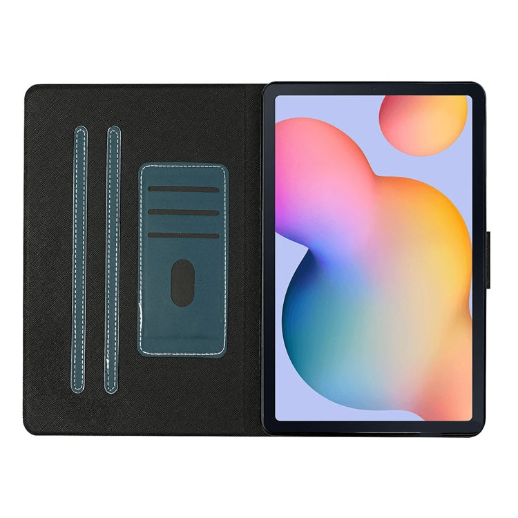 For Samsung Galaxy Tab A7 Lite 8.7 (2021) T220 Pure Color Horizontal Flip Leather Case with Card Slots & Holder & Lanyard(Dark Green) by bashfashion