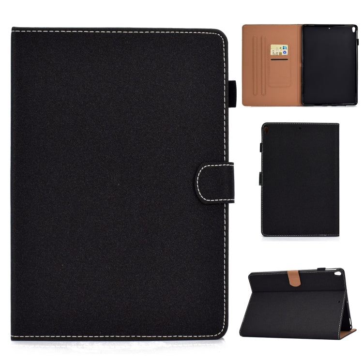 For iPad 10.2 2021 / 2020 / 2019 Solid Color Horizontal Flip Leather Case with Holder & Card Slots & Pen Slot & Sleep / Wake-up Function(Black) by bashfashion