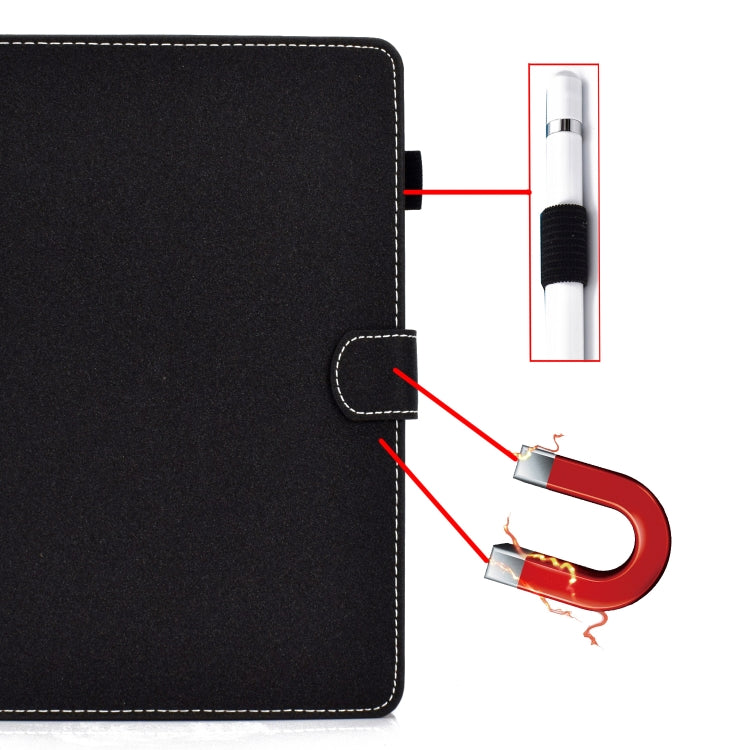 For iPad 10.2 2021 / 2020 / 2019 Solid Color Horizontal Flip Leather Case with Holder & Card Slots & Pen Slot & Sleep / Wake-up Function(Black) by bashfashion