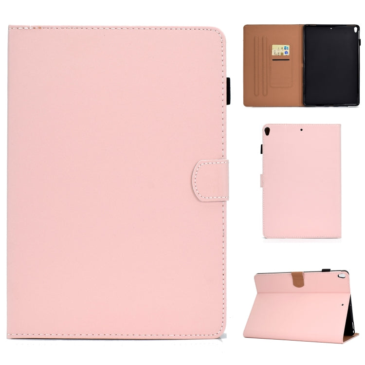 For iPad 10.2 2021 / 2020 / 2019 Solid Color Horizontal Flip Leather Case with Holder & Card Slots & Pen Slot & Sleep / Wake-up Function(Pink) by bashfashion