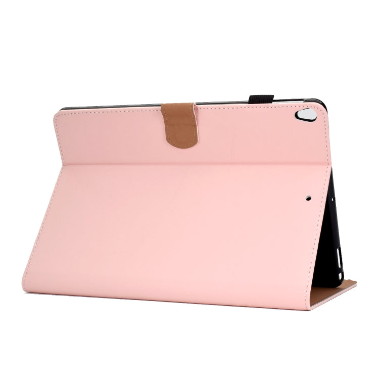 For iPad 10.2 2021 / 2020 / 2019 Solid Color Horizontal Flip Leather Case with Holder & Card Slots & Pen Slot & Sleep / Wake-up Function(Pink) by bashfashion
