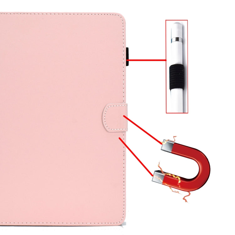 For iPad 10.2 2021 / 2020 / 2019 Solid Color Horizontal Flip Leather Case with Holder & Card Slots & Pen Slot & Sleep / Wake-up Function(Pink) by bashfashion