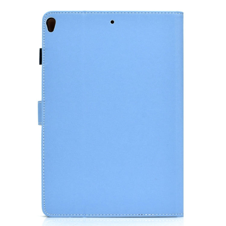 For iPad 10.2 2021 / 2020 / 2019 Solid Color Horizontal Flip Leather Case with Holder & Card Slots & Pen Slot & Sleep / Wake-up Function(Blue) by bashfashion