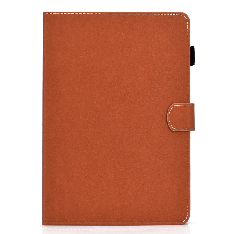 For iPad 10.2 2021 / 2020 / 2019 Solid Color Horizontal Flip Leather Case with Holder & Card Slots & Pen Slot & Sleep / Wake-up Function(Brown) by bashfashion