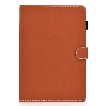 For iPad 10.2 2021 / 2020 / 2019 Solid Color Horizontal Flip Leather Case with Holder & Card Slots & Pen Slot & Sleep / Wake-up Function(Brown) by bashfashion