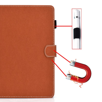 For iPad 10.2 2021 / 2020 / 2019 Solid Color Horizontal Flip Leather Case with Holder & Card Slots & Pen Slot & Sleep / Wake-up Function(Brown) by bashfashion