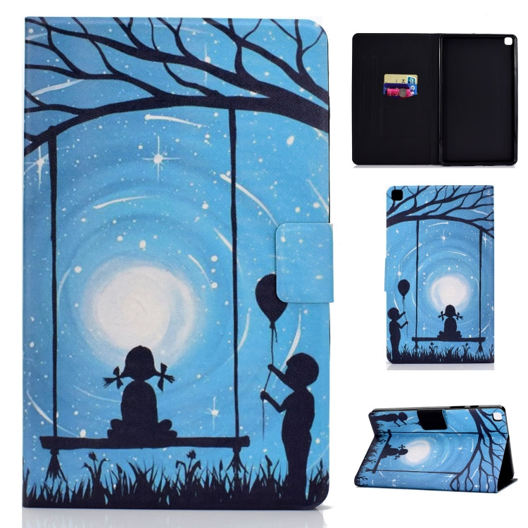 For Samsung Galaxy Tab A7 Lite 8.7 (2021) T220 Voltage Texture Coloured Drawing Horizontal Flip Leather Case with Holder & Card Slot(Lovers) by bashfashion