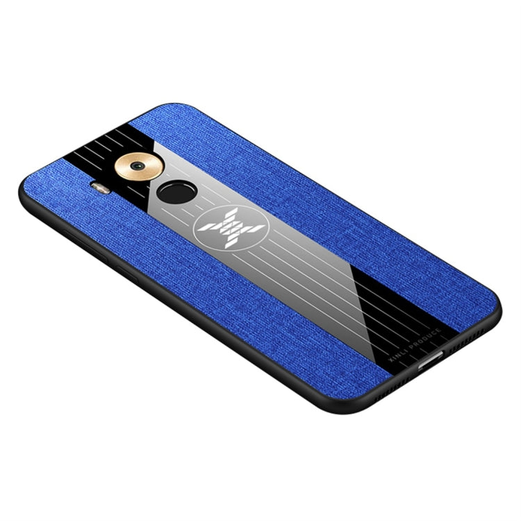 For Huawei Mate 8 XINLI Stitching Cloth Textue Shockproof TPU Protective Case(Blue) by XINLI