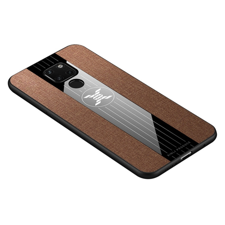 For Huawei Mate 20 XINLI Stitching Cloth Textue Shockproof TPU Protective Case(Brown) by XINLI