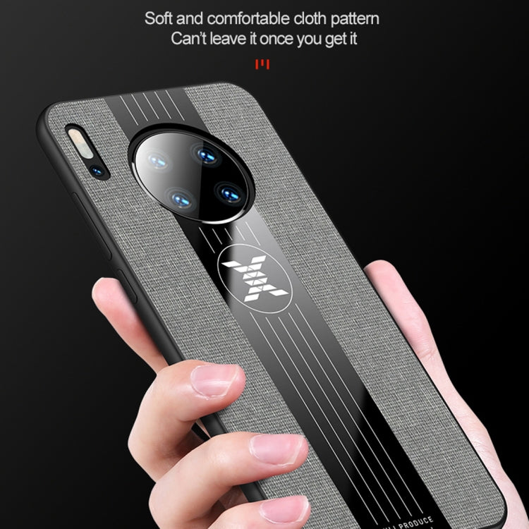 For Huawei Mate 30 XINLI Stitching Cloth Textue Shockproof TPU Protective Case(Black) by XINLI