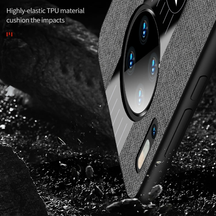 For Huawei Mate 30 XINLI Stitching Cloth Textue Shockproof TPU Protective Case(Black) by XINLI