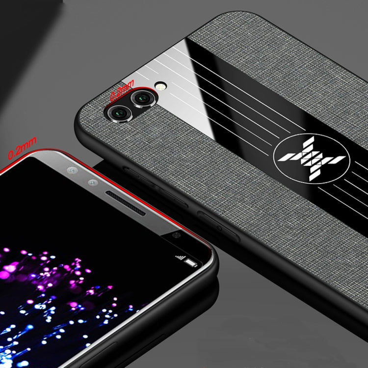 For Huawei nova 3e XINLI Stitching Cloth Textue Shockproof TPU Protective Case(Black) by XINLI