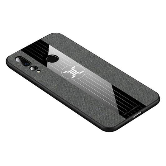 For Huawei nova 4 XINLI Stitching Cloth Textue Shockproof TPU Protective Case(Grey) by XINLI