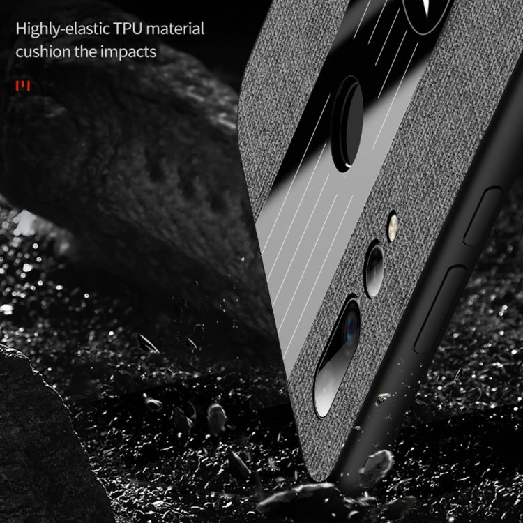 For Huawei nova 4 XINLI Stitching Cloth Textue Shockproof TPU Protective Case(Grey) by XINLI