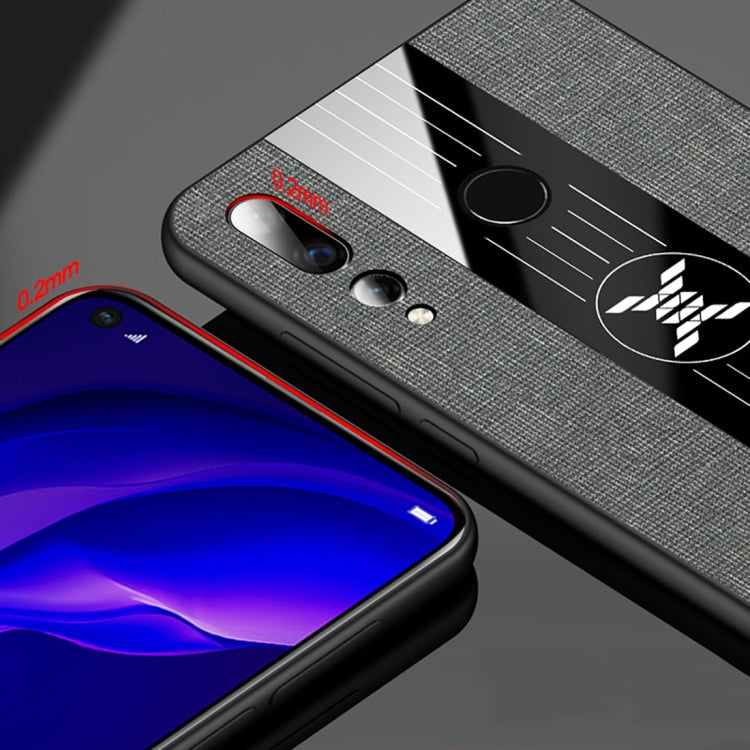For Huawei nova 4e XINLI Stitching Cloth Textue Shockproof TPU Protective Case(Grey) by XINLI