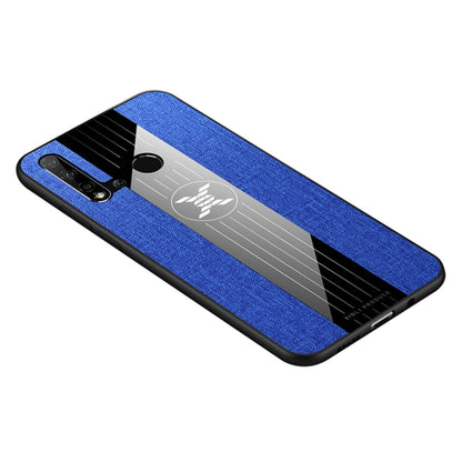 For Huawei nova 5i XINLI Stitching Cloth Textue Shockproof TPU Protective Case(Blue) by XINLI
