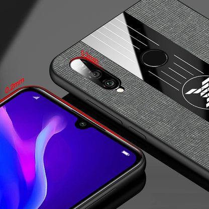 For Huawei P20 lite XINLI Stitching Cloth Textue Shockproof TPU Protective Case(Black) by XINLI