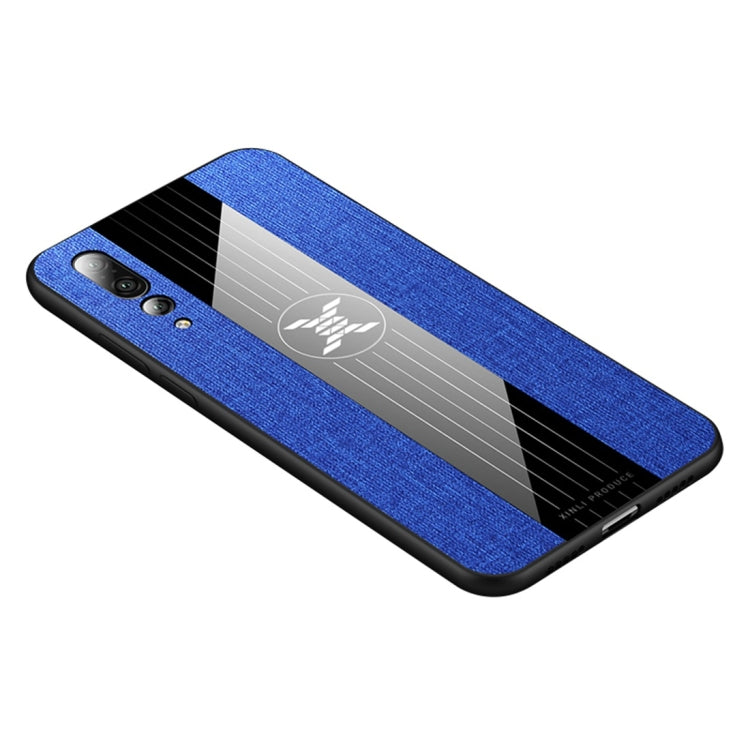 For Huawei P20 Pro XINLI Stitching Cloth Textue Shockproof TPU Protective Case(Blue) by XINLI