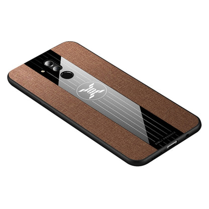 For Huawei Mate 20 Lite / Maimang 7 XINLI Stitching Cloth Textue Shockproof TPU Protective Case(Brown) by XINLI