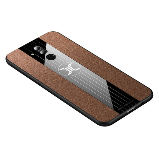For Huawei Mate 20 Lite / Maimang 7 XINLI Stitching Cloth Textue Shockproof TPU Protective Case(Brown) by XINLI