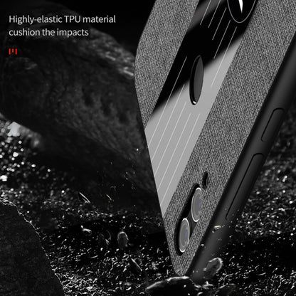 For Huawei Honor 8X XINLI Stitching Cloth Textue Shockproof TPU Protective Case(Black) by XINLI