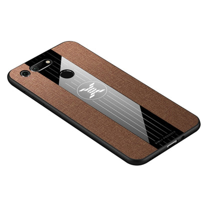 For Huawei Honor View 20 XINLI Stitching Cloth Textue Shockproof TPU Protective Case(Brown) by XINLI